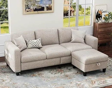 Modern Convertible L Shaped Sectional Sofa - Calmora - Sleep Galleria