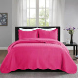 3-Piece Reversible Microfiber Quilt Bedding Set - Sleep Galleria
