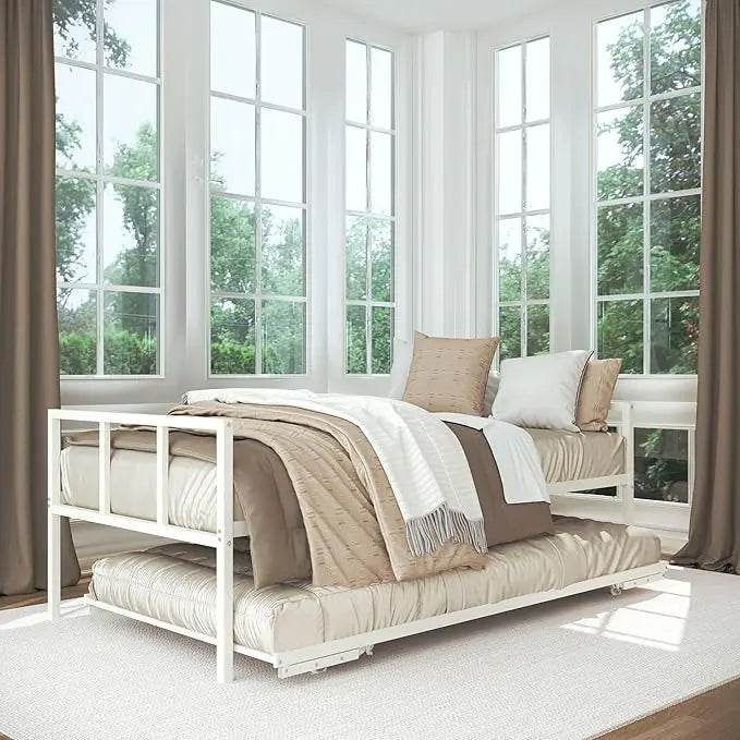 Twin Metal Frame Daybed and Trundle Set - XMSJ - Sleep Galleria