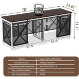 Double Dog Crate Furniture Heavy Duty Chew-Resistant Indoor