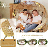 Oversized Double Egg Chair With Cushions - Sleep Galleria