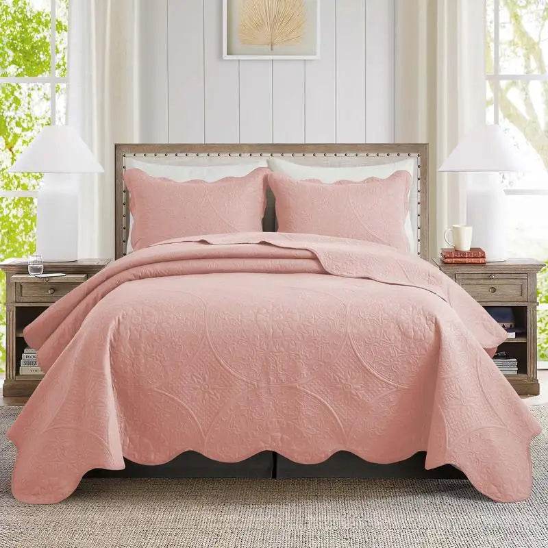 3-Piece Reversible Microfiber Quilt Bedding Set - Sleep Galleria
