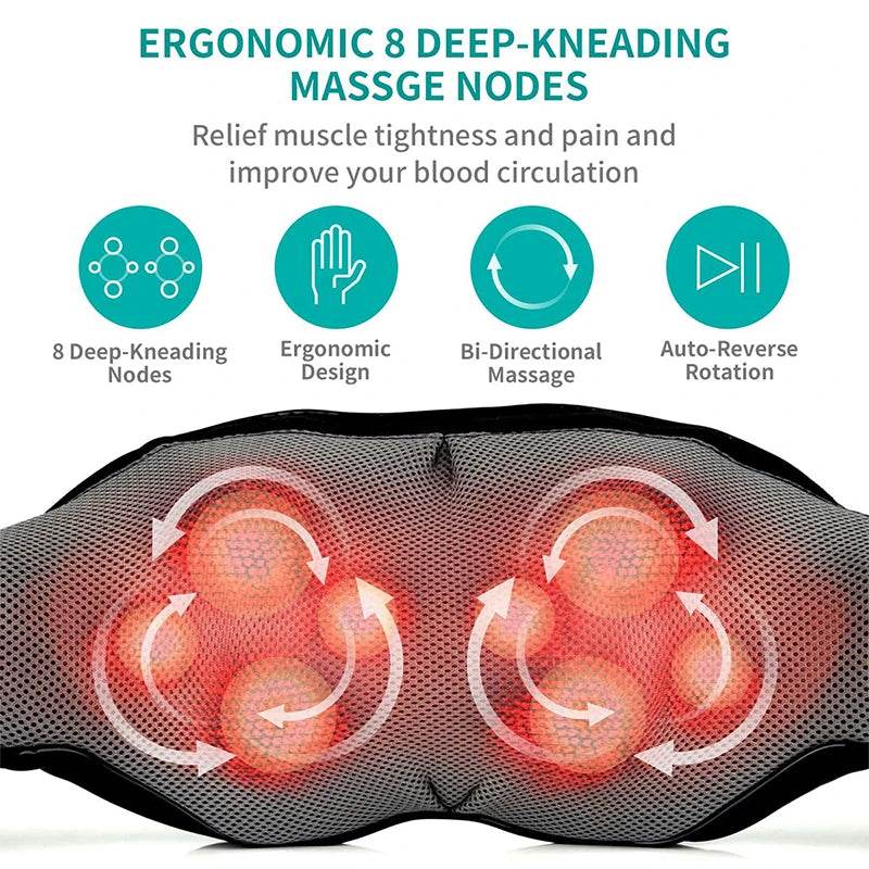 Deep Tissue Shiatsu Neck Shoulder Massage Device - Sleep Galleria