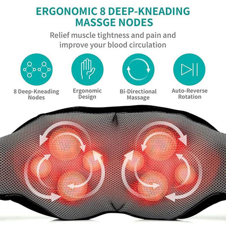 Deep Tissue Shiatsu Neck Shoulder Massage Device - Sleep Galleria