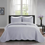 3-Piece Reversible Microfiber Quilt Bedding Set - Sleep Galleria