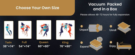 Medium Gel Memory Foam Hybrid Mattress - BedStory - Sleep Galleria