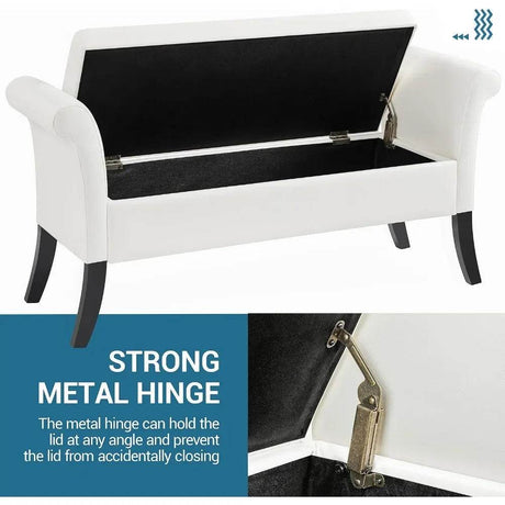 Vintage Faux Leather Storage Bench - ZUIYU - Sleep Galleria