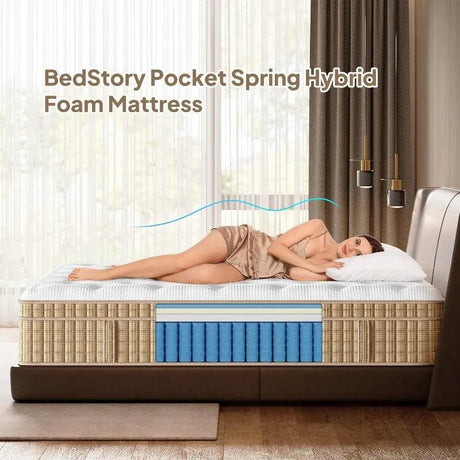 Medium Cooling Gel - Infused Hybrid Mattress 12 - Inch - XMSJ - Sleep Galleria