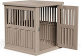 Lockable Resin Dog Crate End Table Nightstand