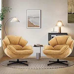 Ergonomic Swivel Living Room Chair with Metal Legs - ticify - Sleep Galleria