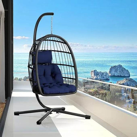 Outdoor Patio Egg Chair with Stand - XMSJ - Sleep Galleria