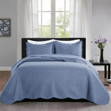 3-Piece Reversible Microfiber Quilt Bedding Set - Sleep Galleria
