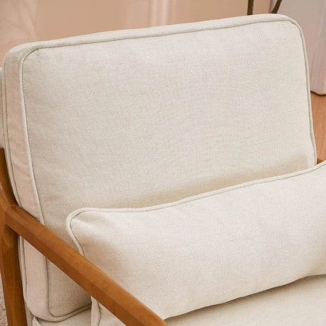 Mid - Century Linen Upholstered Accent Chair - Calmora - Sleep Galleria