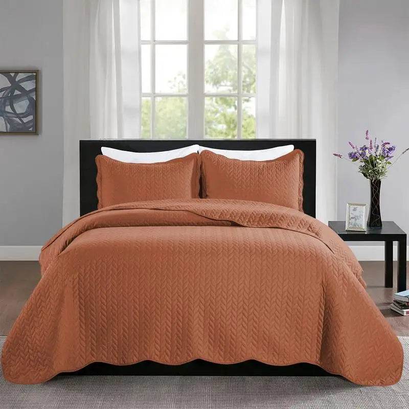 3-Piece Reversible Microfiber Quilt Bedding Set - Sleep Galleria