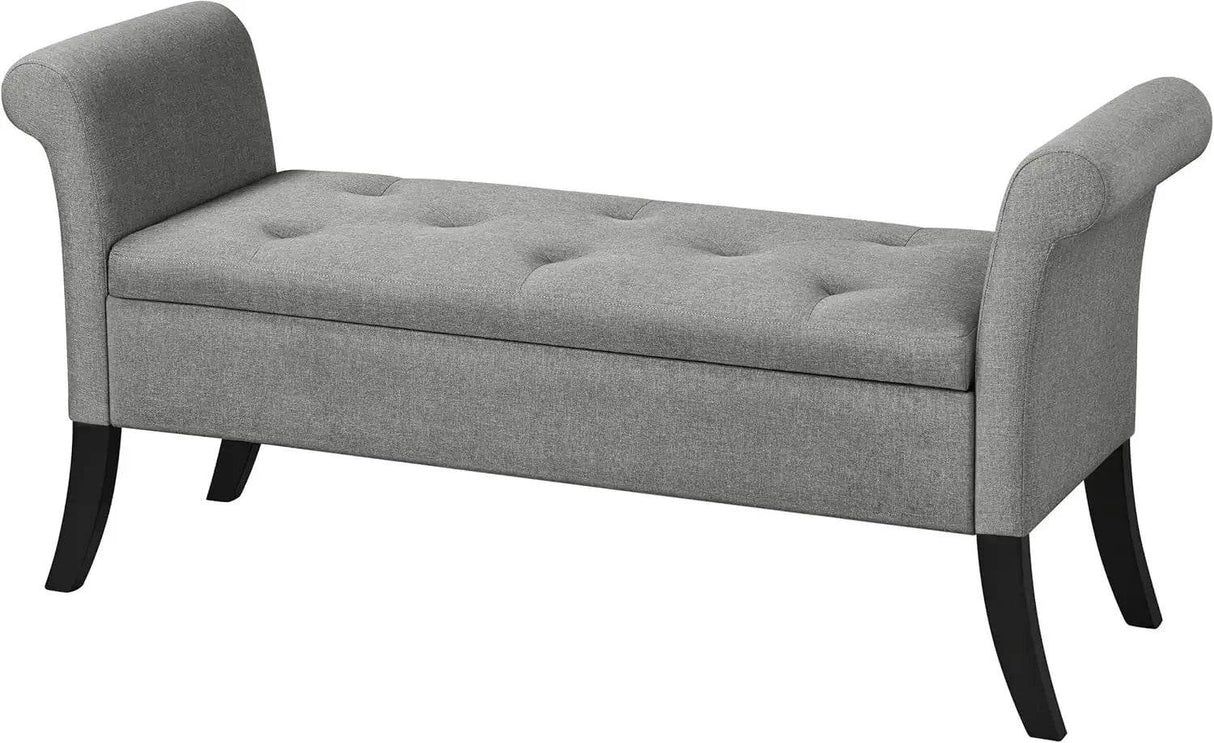 Vintage Faux Leather Storage Bench - Sleep Galleria