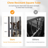 Heavy Duty Chew-Resistant Iron Dog Crate With Wheels