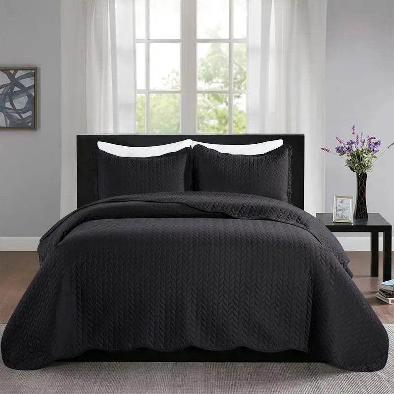 3-Piece Reversible Microfiber Quilt Bedding Set - Sleep Galleria