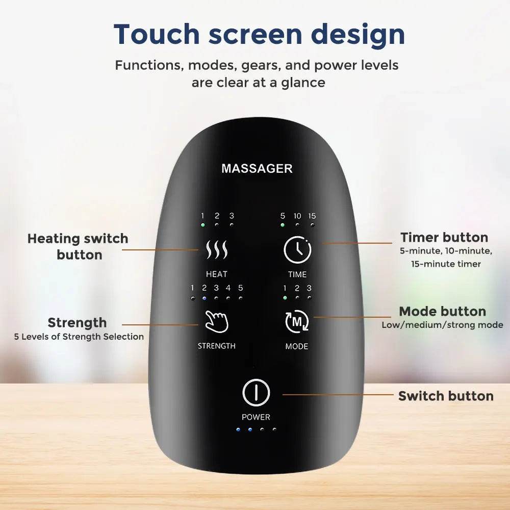 Electric Hand Massager Air Compression Hot Compress Device - Sleep Galleria