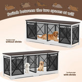 Double Dog Crate Furniture Heavy Duty Chew-Resistant Indoor