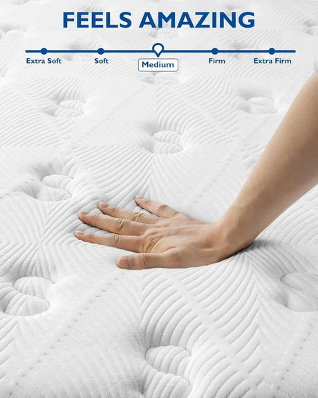Medium Hybrid Gel Memory Foam Pocket Spring Mattress - BedStory - Sleep Galleria