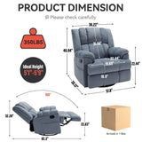 Manual Swivel Rocking Oversized Recliner Chair - Calmora - Sleep Galleria