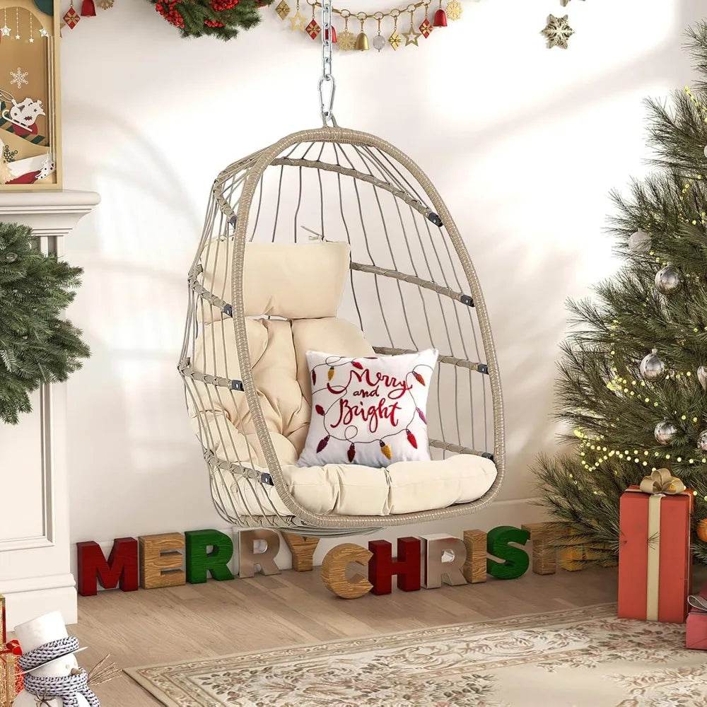 Indoor Outdoor Foldable Egg Swing Chair - XMSJ - Sleep Galleria