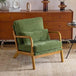 Mid - Century Modern Chenille Armchair with Lumbar Pillow - Calmora - Sleep Galleria