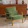 Mid-Century Modern Chenille Armchair with Lumbar Pillow - Sleep Galleria