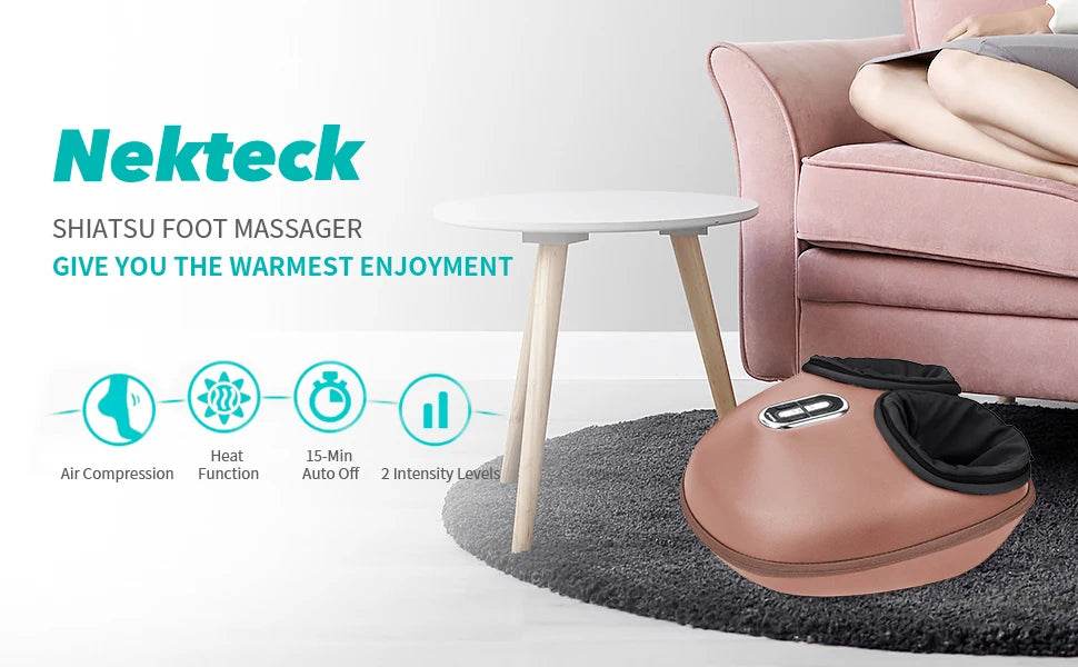 Electric Foot Massager with Heat Compression Shiatsu Therapy - Sleep Galleria