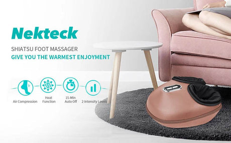 Electric Foot Massager with Heat Compression Shiatsu Therapy - Sleep Galleria