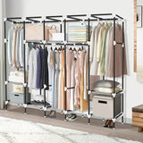 82-Inch Portable Wardrobe Closet With Shelves - Sleep Galleria