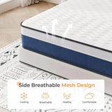 Medium Firm 10-Inch Lavender Memory Foam Hybrid Mattress - Sleep Galleria