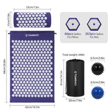 Acupressure Mat and Pillow Massage Set With Bag