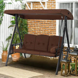 Outdoor Patio Swing with Adjustable Canopy - Sleep Galleria