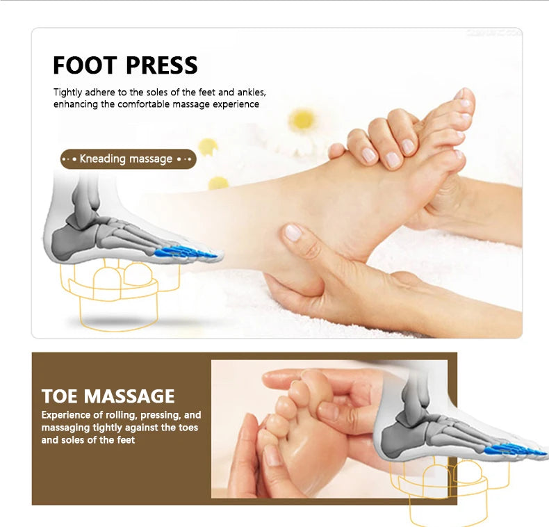 Electric Heated Foot And Leg Kneading Massage Device