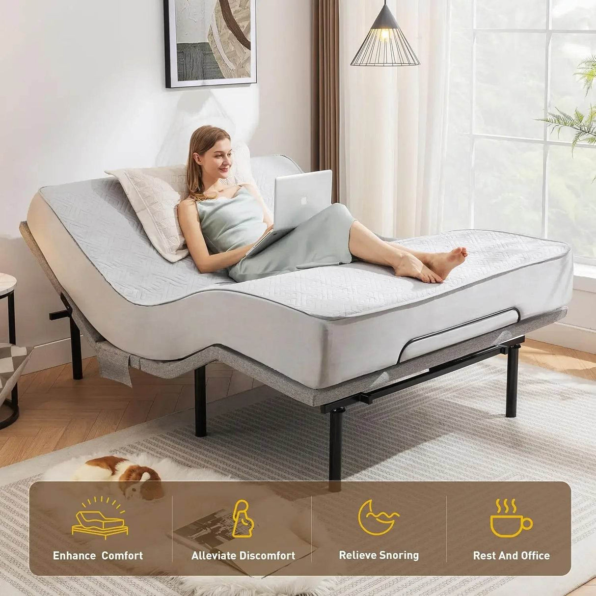 Adjustable Massage Electric Bed Frame With Zero Gravity - Sleep Galleria