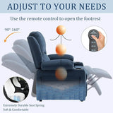 Power Recliner Chair Upholstered Heated Massage - Sleep Galleria