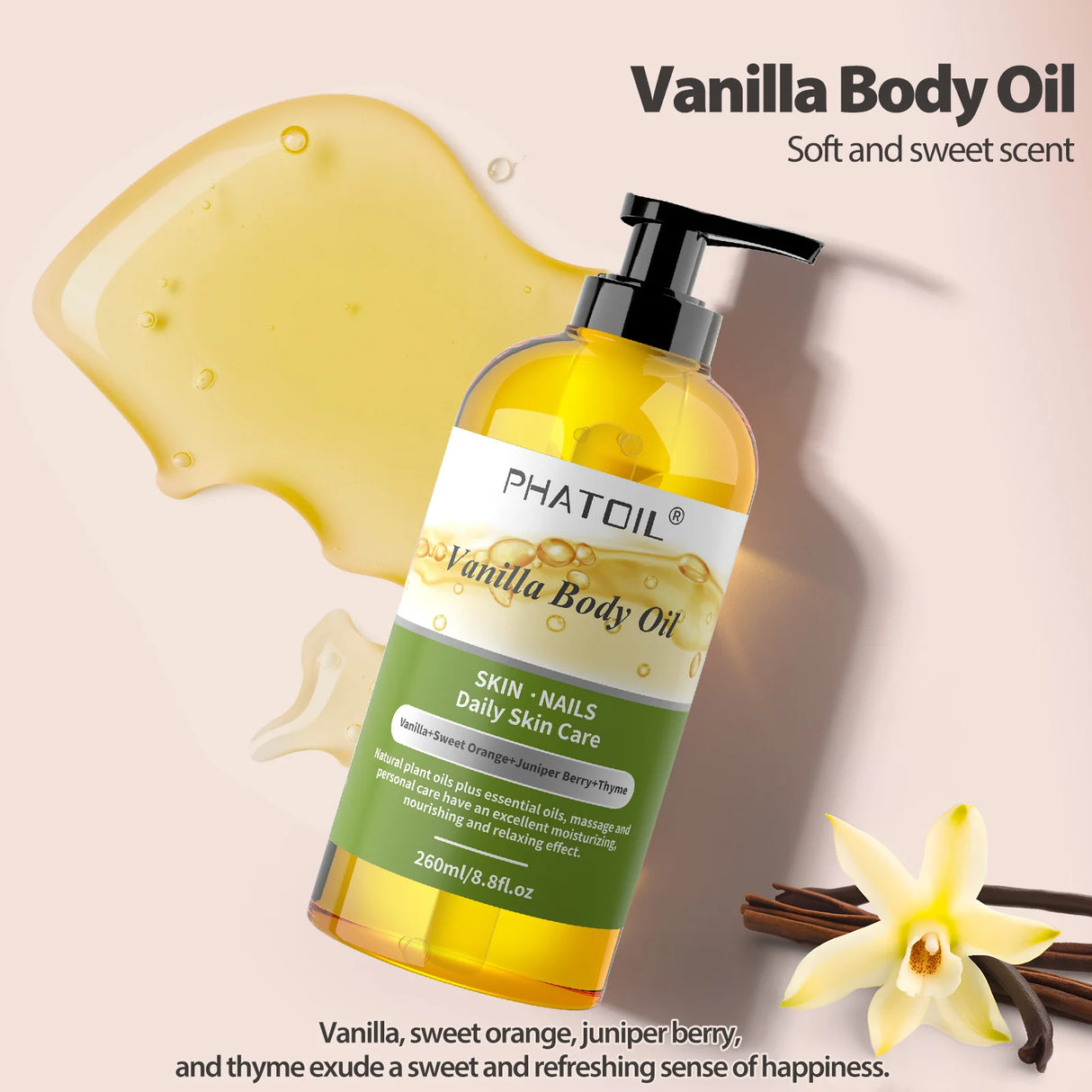 260ml Pure Essential Oil Body Massage Oil