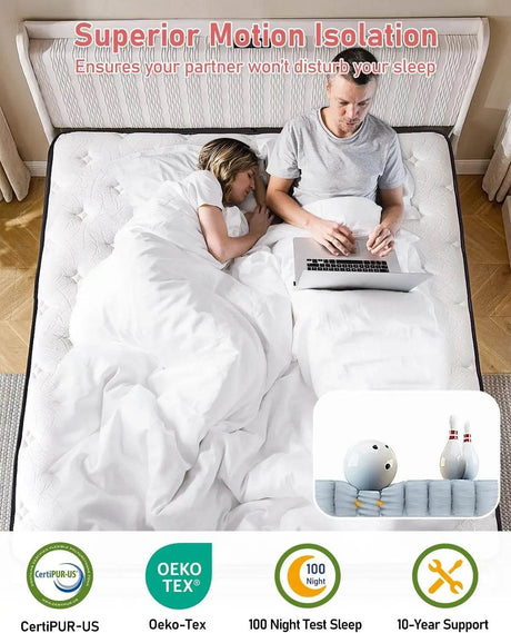 Medium Hybrid Gel - Infused Memory Foam Mattress - Restalyn - Sleep Galleria
