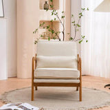 Mid - Century Linen Upholstered Accent Chair - Calmora - Sleep Galleria