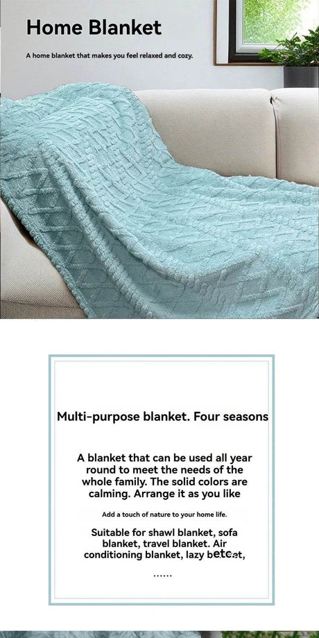 Lightweight Breathable Coral Fleece Polyester Blanket - Sleep Galleria