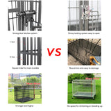 Heavy Duty Chew-Resistant Iron Dog Crate With Wheels