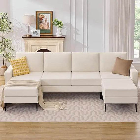 Modern Modular Corduroy Sectional Sofa With Convertible Chaise - Calmora - Sleep Galleria