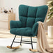 Ergonomic Teddy Bear Fabric Rocking Chair - Restalyn - Sleep Galleria