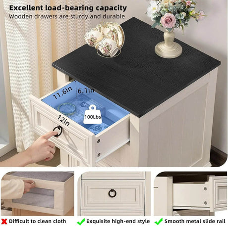 Farmhouse 3 - Piece Dresser And Nightstand Set - XMSJ - Sleep Galleria