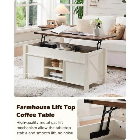 Farmhouse Lift-Top Coffee Table - Sleep Galleria