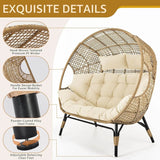 Oversized Double Egg Chair With Cushions - Sleep Galleria