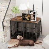 Multifunctional Wooden Dog Crate With Removable Tray