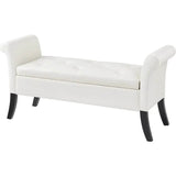 Vintage Faux Leather Storage Bench - Sleep Galleria
