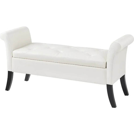 Vintage Faux Leather Storage Bench - ZUIYU - Sleep Galleria